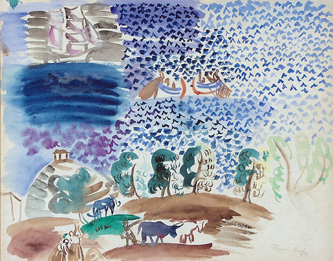 Raoul Dufy: A orillas del mar en Sicilia