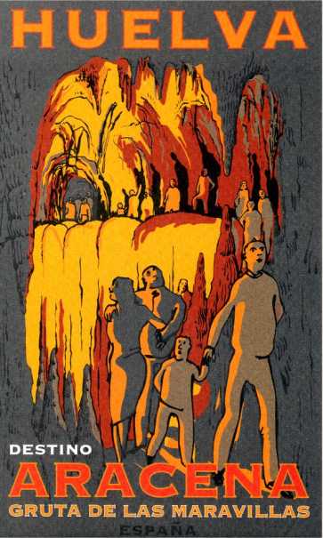 Cartel tur�stico de la Gruta de las Maravillas