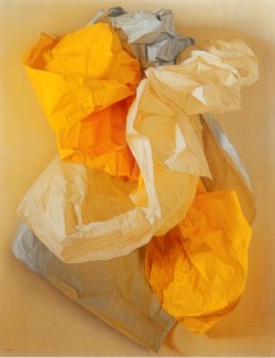 Claudio Bravo: Papel blanco, azul y amarillo