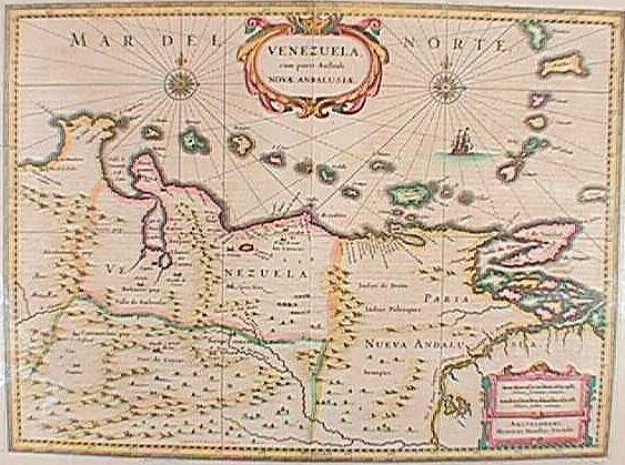 Mapa antiguo de Venezuela