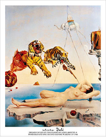 "Dream caused by the flight of a bee" by Salvador Dali