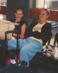 amy and anet waiting to be picked up