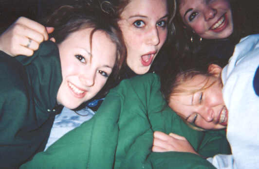 aww group photo in tent