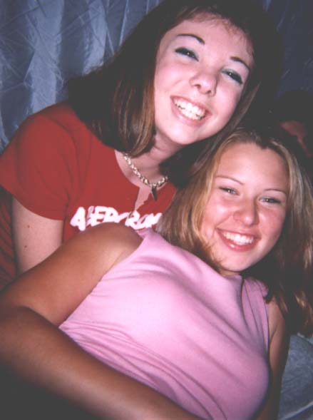 allanna and erin in kayles tent
