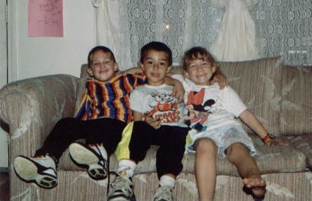 Michael, Josh & Amanda. They were so little. Look, their feet don't reach the floor!