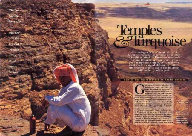 Native to his beautiful Serabit elKhadim, Rabia posing to Housden's Camera where his Semitic ancestors thrived for thousands of years.