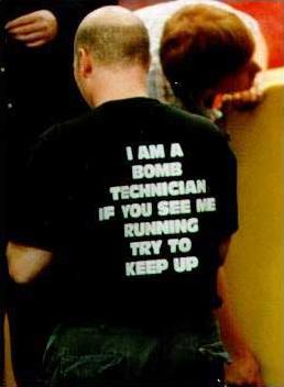 Bomb technician's T-shirt