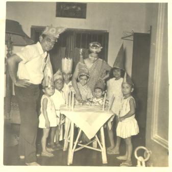 Kaushik's birthday at Rishra, Mr.R.N.Das,Mrs Jharna Das and children