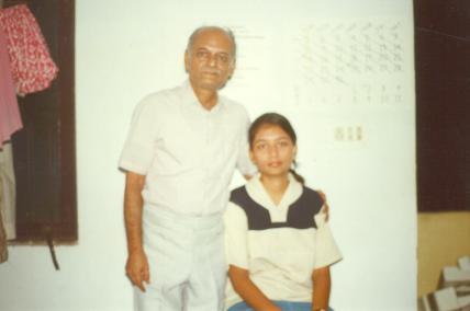 A moment of pleasure and sadness for father and daughter