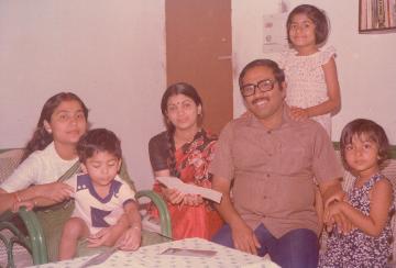 Mr.Anjan Bhaskar, wife Papiya visit sister Rachana's house at Ahmedabad