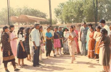 Ladies ball throw events at annual sports meet
