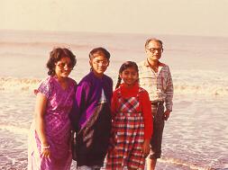 Family at Tithal sea beach