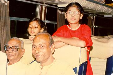 Mr. Amalendu Paul with Mr. S.K.Das, Sudarshana and Sulagna stand to watch
