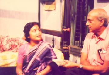 Mr.R.N.Das. explains a point to Rachana