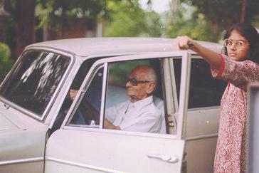 Fiat car, Sulagna with grandfather