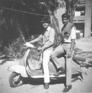 Prof. Haq and Prof. Sinha leaving for a game of bridge
