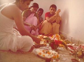 You a need a long list of various articles with flowers and sweets to perform puja