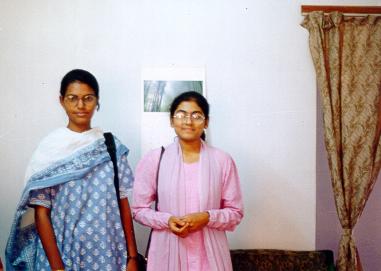 Sulagna with her friend Aparna