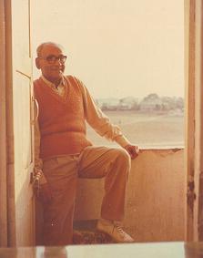 Young old man Mr. Anil Bhaskar after his usual long walks