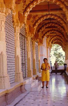 The corridors of temples are rich with carvings