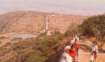 On our way to the Palitana temple, climbing the 1000 steps 