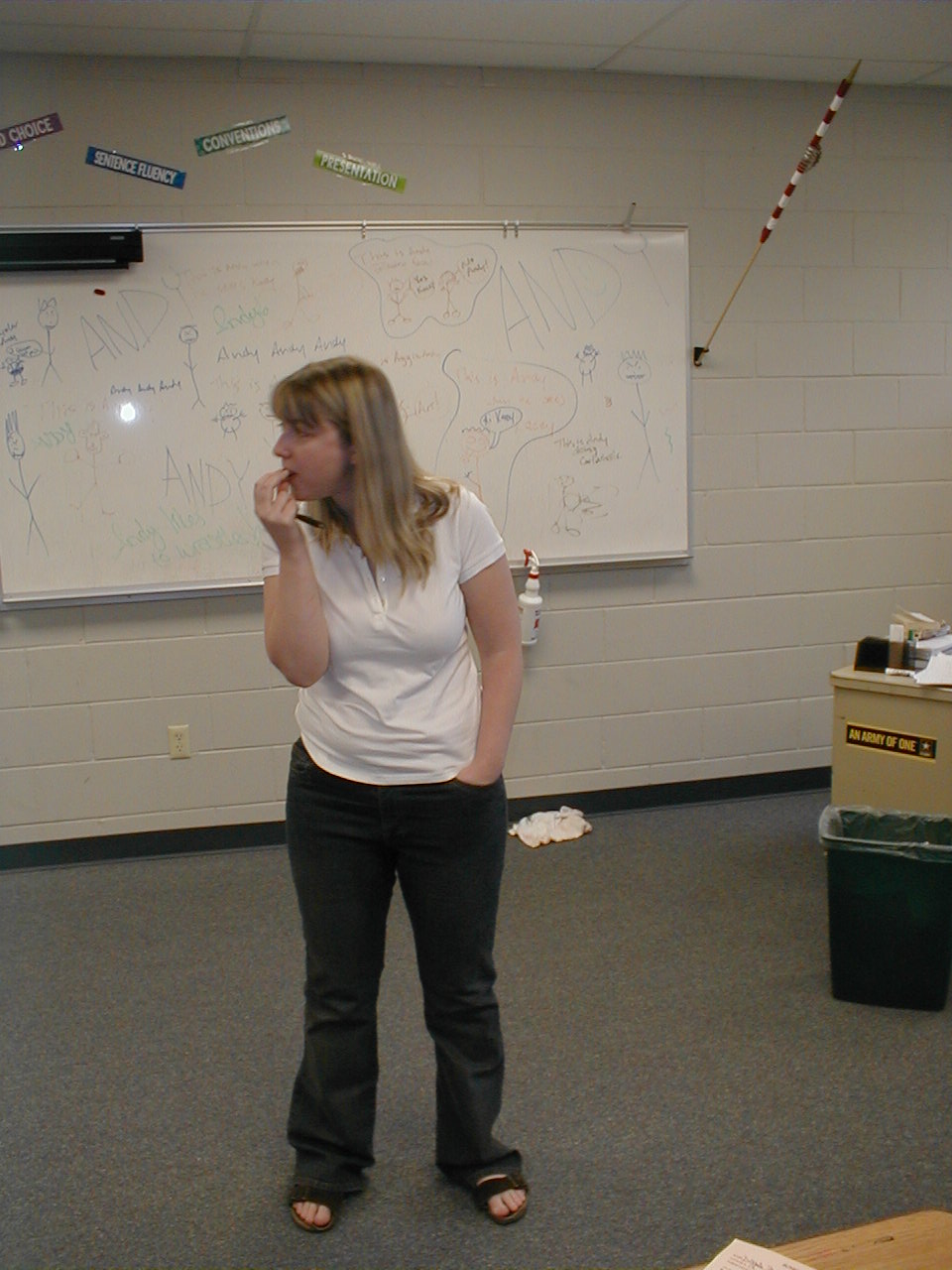 Ms. Riddle eating lol. You should have seen the look she gave me afterword ;).