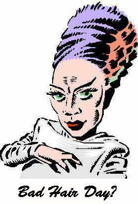 Having a BAD HAIR DAY? Don't want to look like the Bride of Frankenstein?  GET YOUR WIG RESTYLED!
