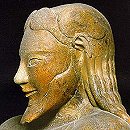 Sarcophagus dei Sposi (detail). 520-530 B.C., Banditaccia necropolis, Cerveteri