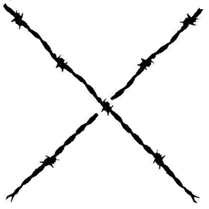 barbed wire cross