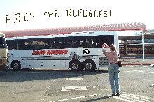 One of the coaches leaves