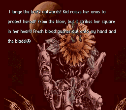 A third ending, where Serge kills Kid with his knife.