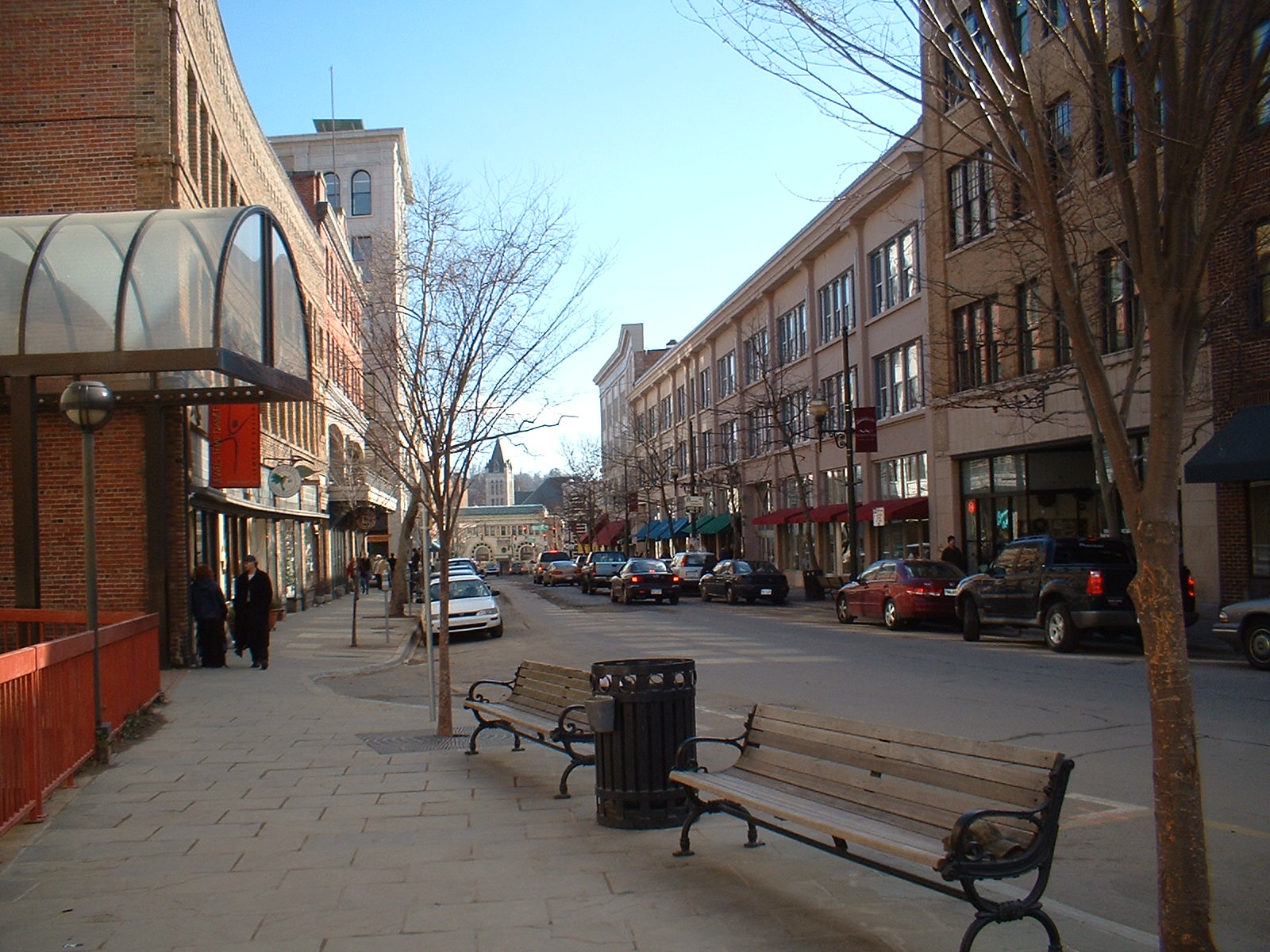 View of Haywood St.&nbsp; Mallaprops is to the left.&nbsp; 