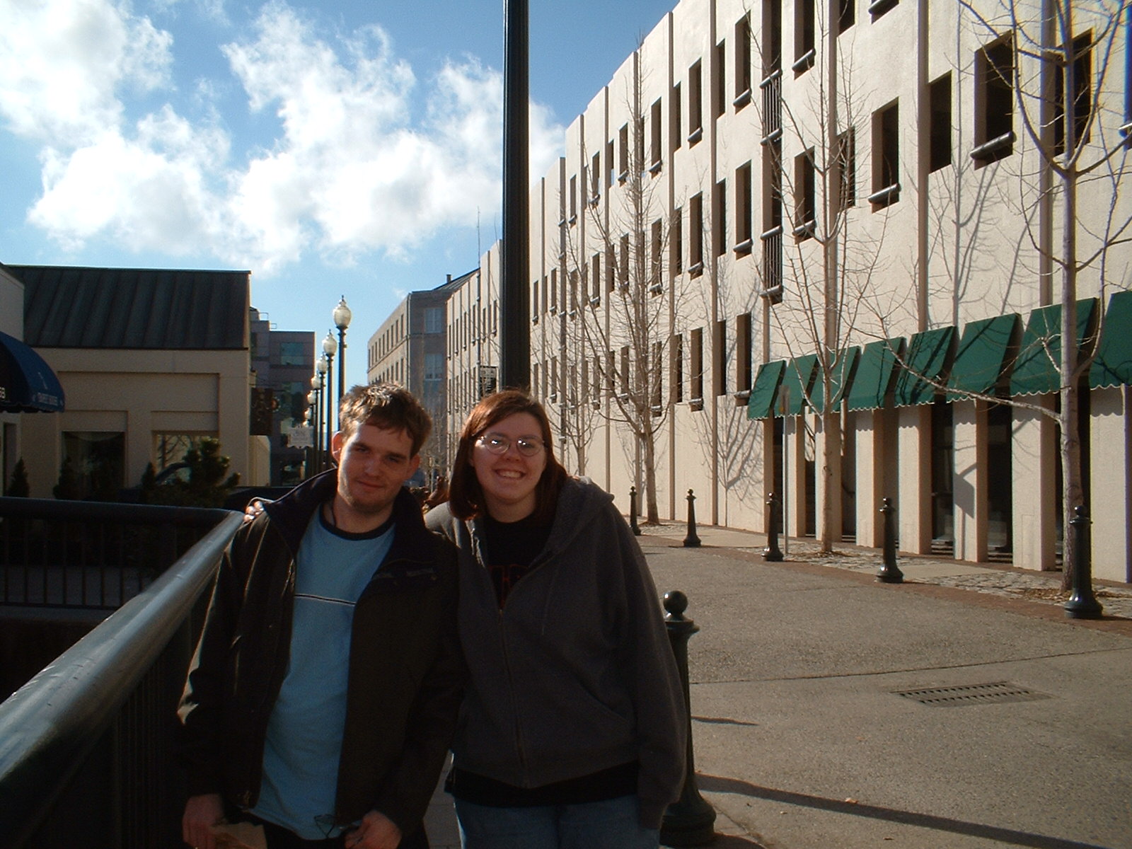 Mark and I (Sarah) on Wall St.&nbsp; Asheville.&nbsp; 