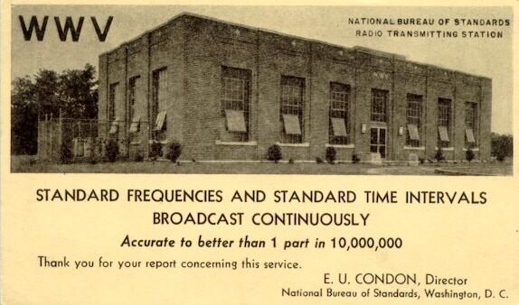 Classic WWV/Maryland QSL (circa 1940)