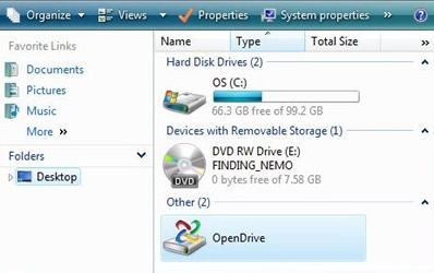 OpenDrive, tu unidad virtual en internet