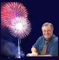 Ray enjoying our spectacular New Year firework display!