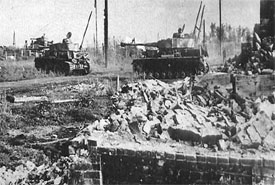 Among the destroyed houses