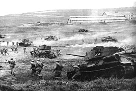 Russian T-34 tanks