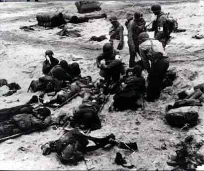 Medics tend to the wounded...