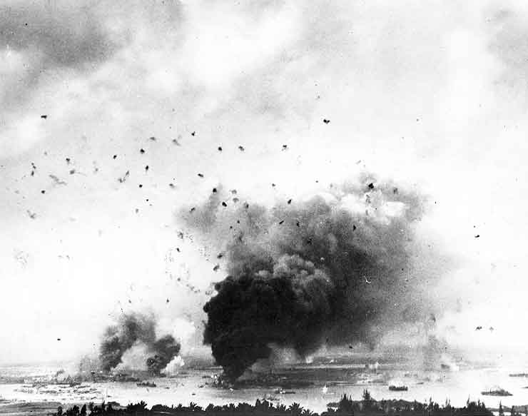 Bombarding the harbor