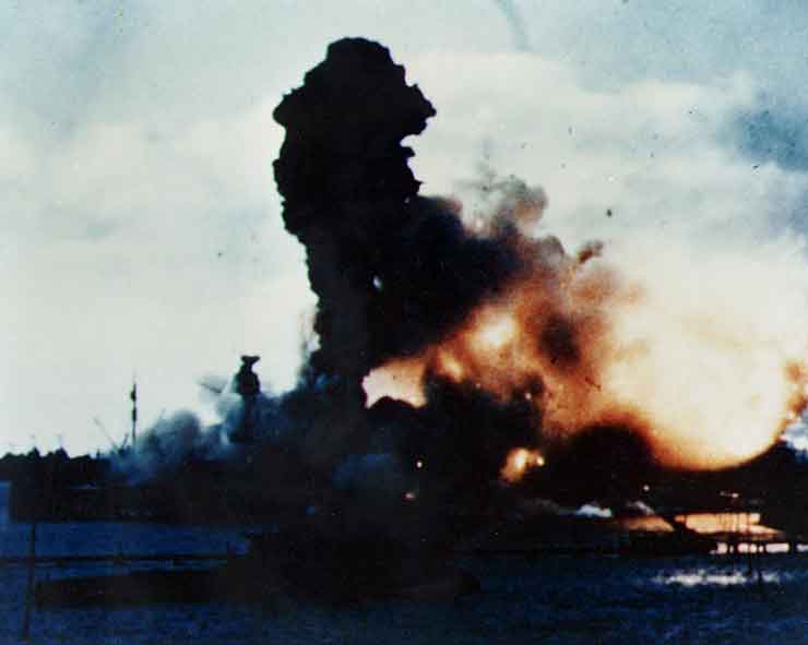 One of many explosions...