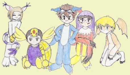 02 digidestined playing dress-up ^_^.