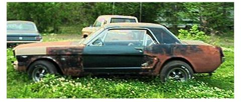 Second 1966 Mustang with 289 engine, drivers side view.