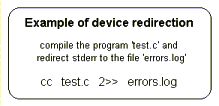 redirecting stderr