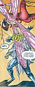 Wasp attacks Libra to free Deathcry, but he strikes and knocks her out