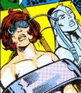 From Avengers #162: Janet captive of Ultron while her lifeforce has being transferred in the Jocasta's cold mechanical body.