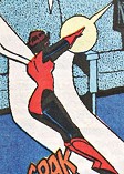 Wasp shooting her sting-blasts to Jester