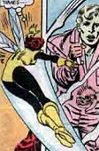 Wasp blasts her stingers against the Doctor Pym