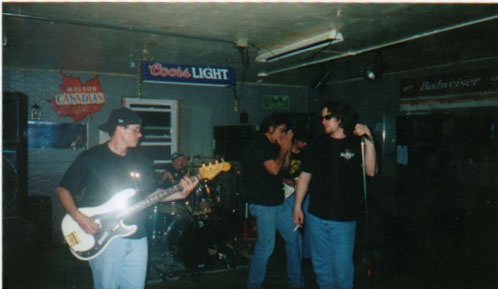 James.. Playing so hard his guitar is glowing!!!