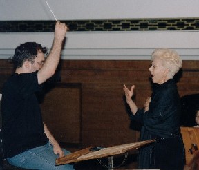 Kabaivanska in a rehearsal with Sofia National Opera Orchestra and  Nayden Todorov